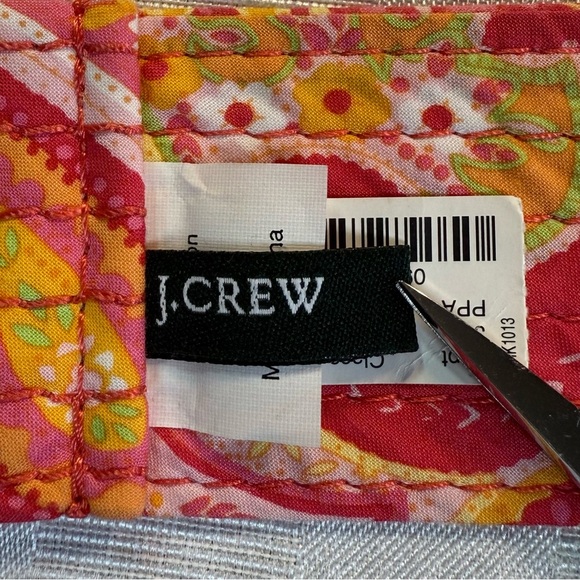 J Crew Cotton Quilted Boho Pastel Paisley Belt Med/Large Women’s - Picture 8 of 12